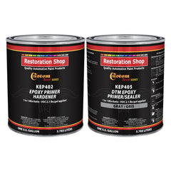 Gray Epoxy Primer & Sealer 2.1 VOC (2-Gallon Kit) Anti-Corrosive DTM High-Performance Primer for Automotive & Industrial Use - 2 Sparyable Gallons