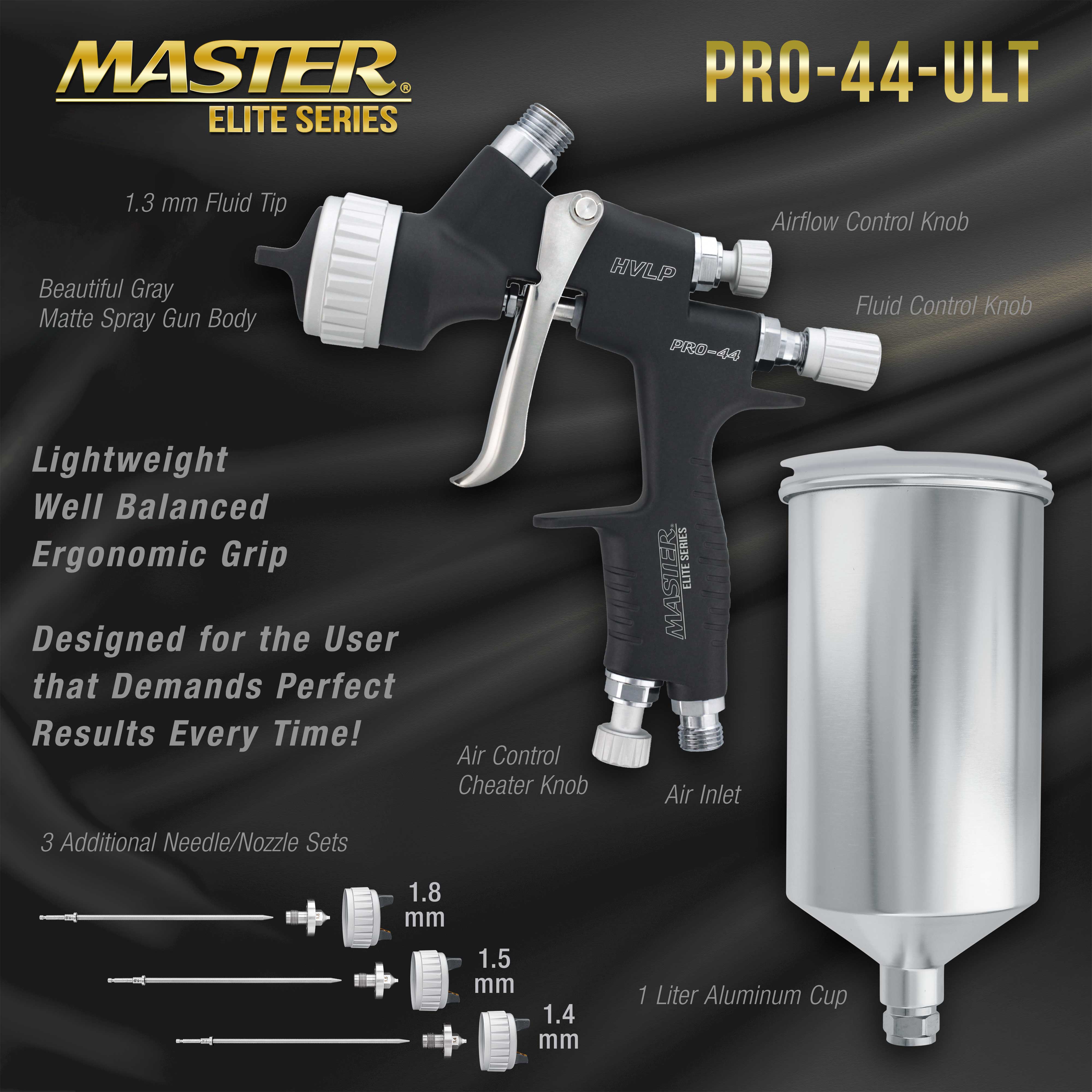 Kit D’atomisation 1,5 Mm Pour Pistolet HVLP QualSpray QS-125WB – Neuf, Dispo