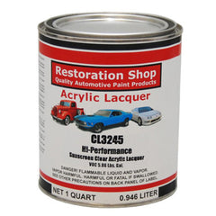 Restoration Shop 1 Quart Cl3245 Hi-Performance Acrylic Lacquer Clear Coat
