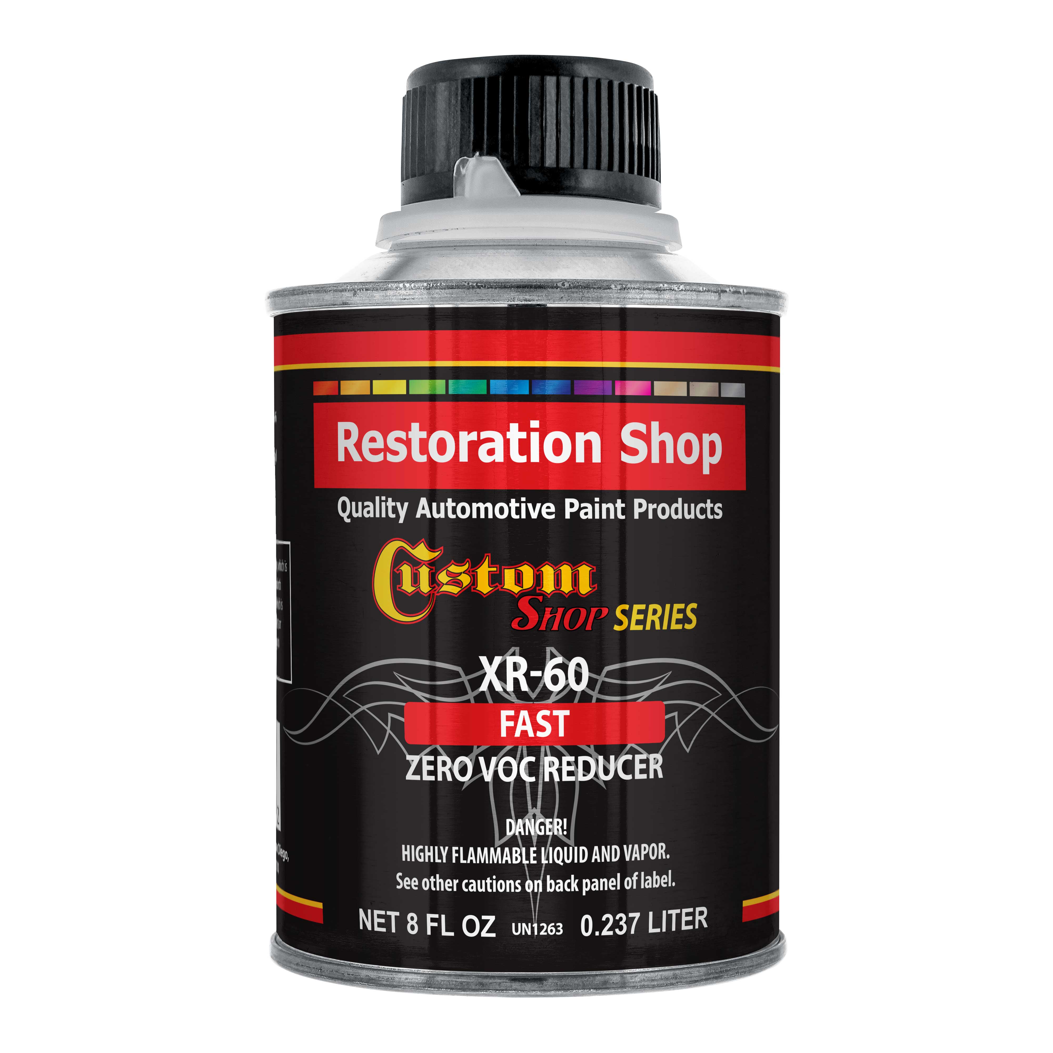Restoration Shop / Custom Shop - XR60 Fast Zero VOC Urethane Reducer (Half Pint/8 Ounce) for Automotive & Industrial Paint Use for Low VOC Compliance